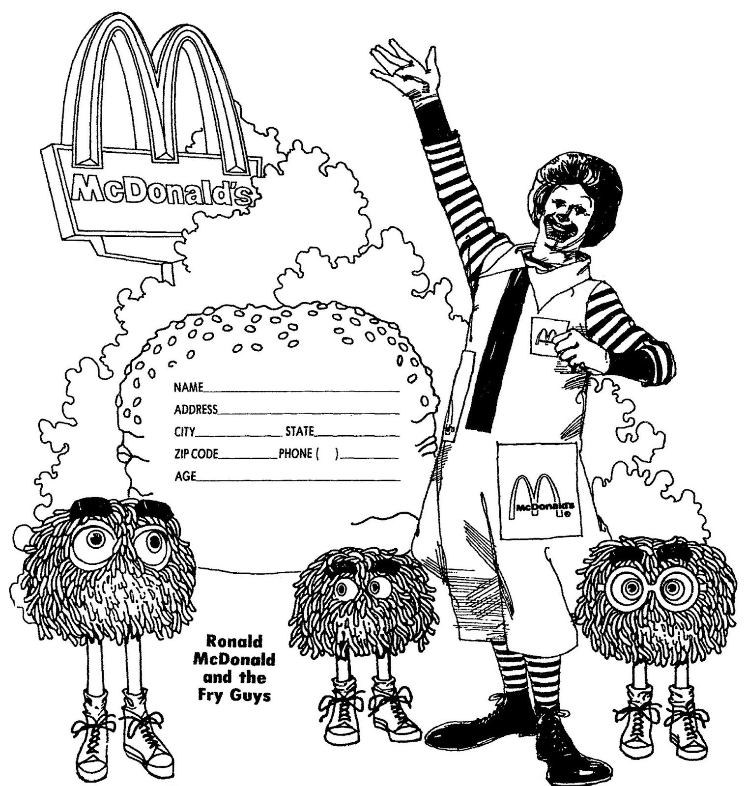 mcdonalds coloring page